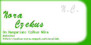 nora czekus business card